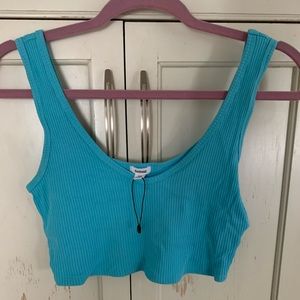 NWT Garage crop top sleeveless blue Sz P/S